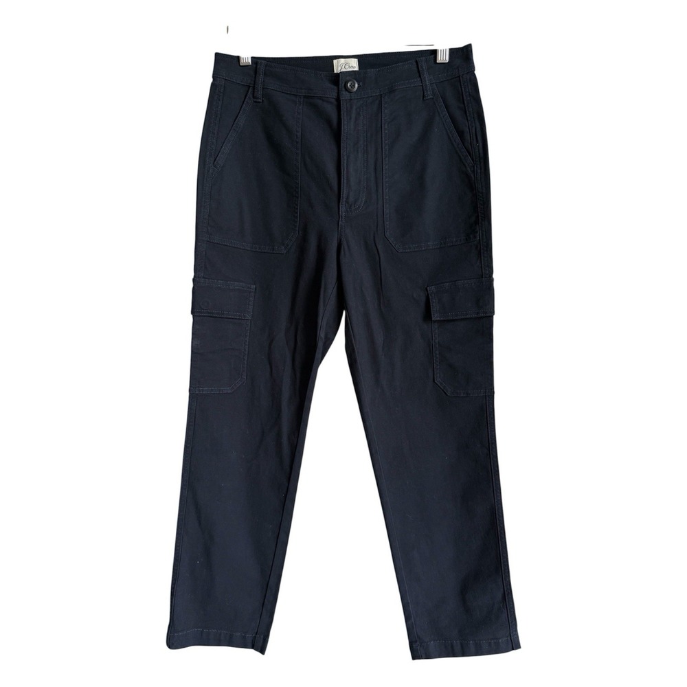 J.Crew Women's Size 28 The New Straight‎ Leg Cargo Pants Navy AB590 Utility NEW